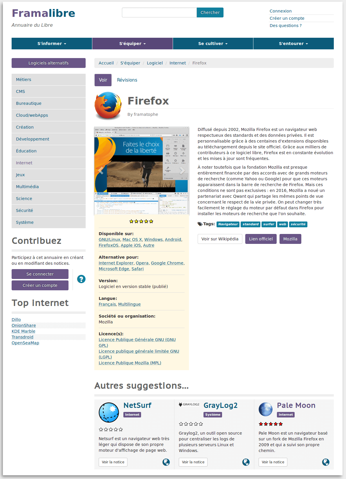 capture Firefox, sans compte connecté